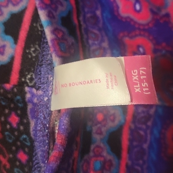 No Boundaries Juniors Purple Soft & Plush Velour Leggings Size Extra Large 15-17 - Picture 4 of 6